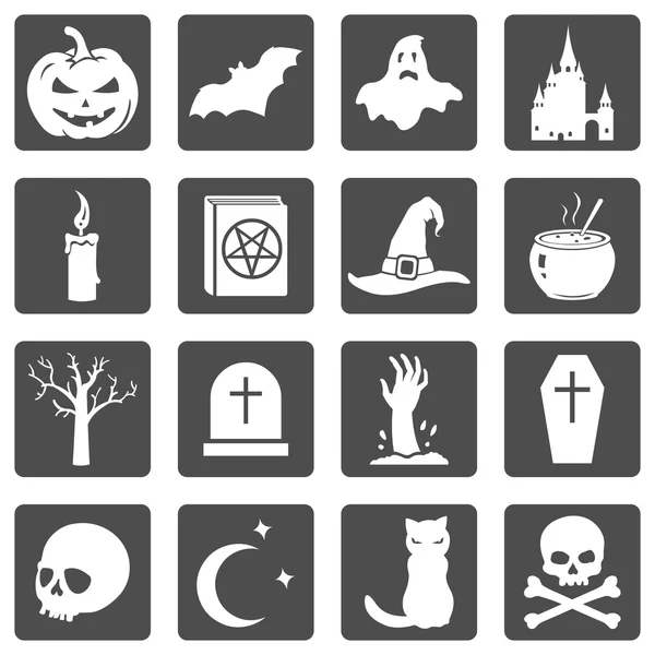 Iconos de Halloween — Vector de stock