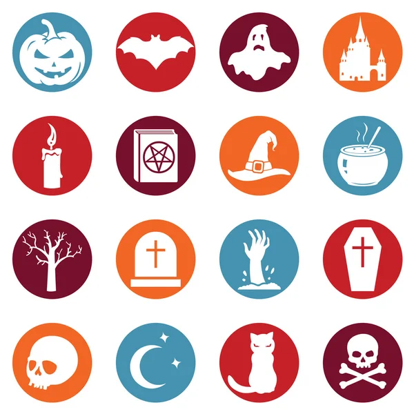 Iconos de Halloween — Vector de stock