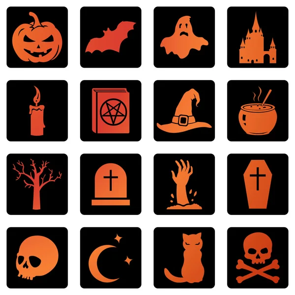 Halloween Icons — Stock Vector