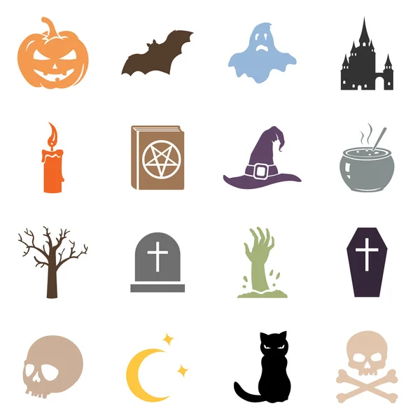 Halloween pictogrammen — Stockvector