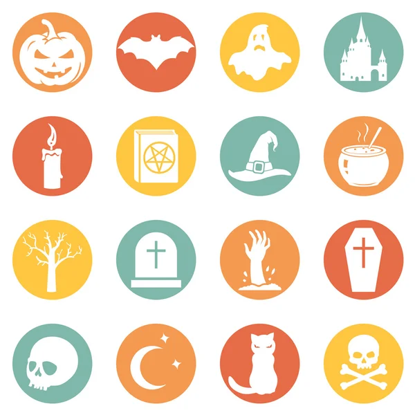 Iconos de Halloween — Vector de stock