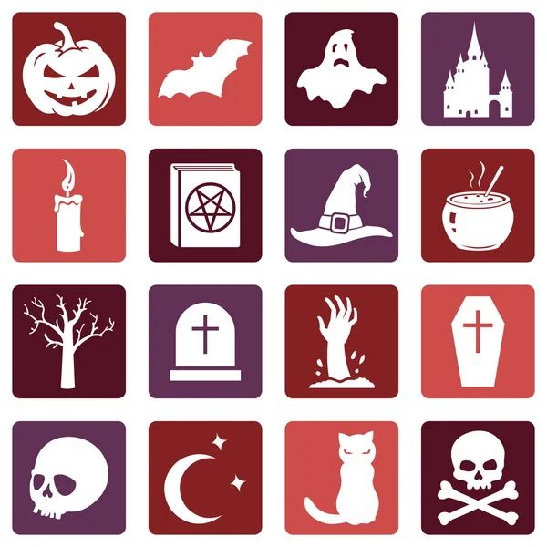 Iconos de Halloween — Vector de stock