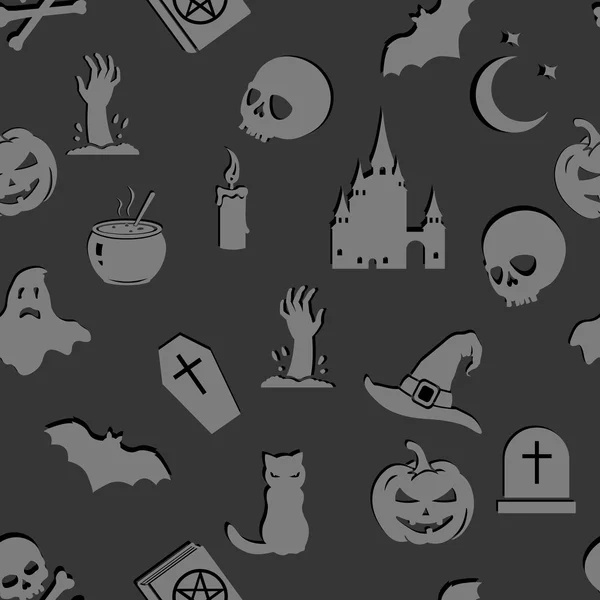 Patrón de Halloween sin costura vectorial — Archivo Imágenes Vectoriales