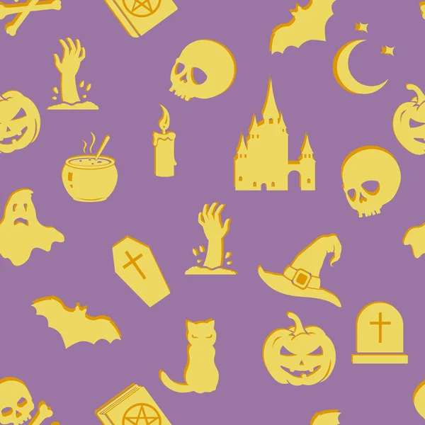 Patrón de Halloween sin costura vectorial — Archivo Imágenes Vectoriales