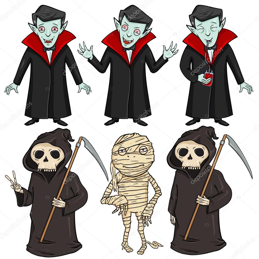 Vector Set of Halloween Characters