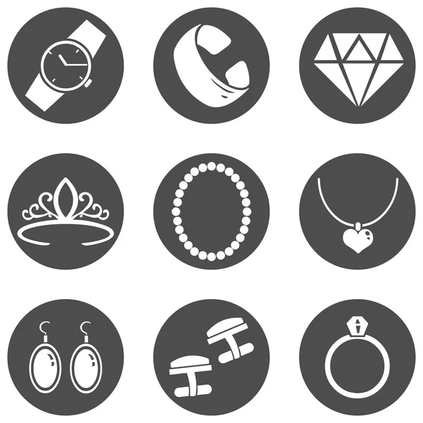 Sieraden pictogrammen — Stockvector