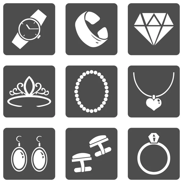 Ícones de jóias —  Vetores de Stock