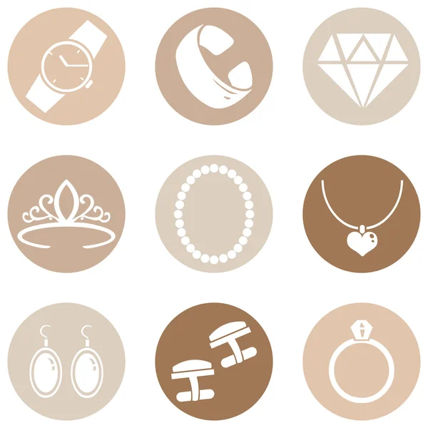 Iconos de joyería — Archivo Imágenes Vectoriales
