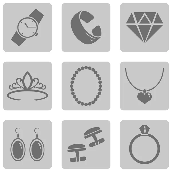 Jewellery Icons — Stock Vector