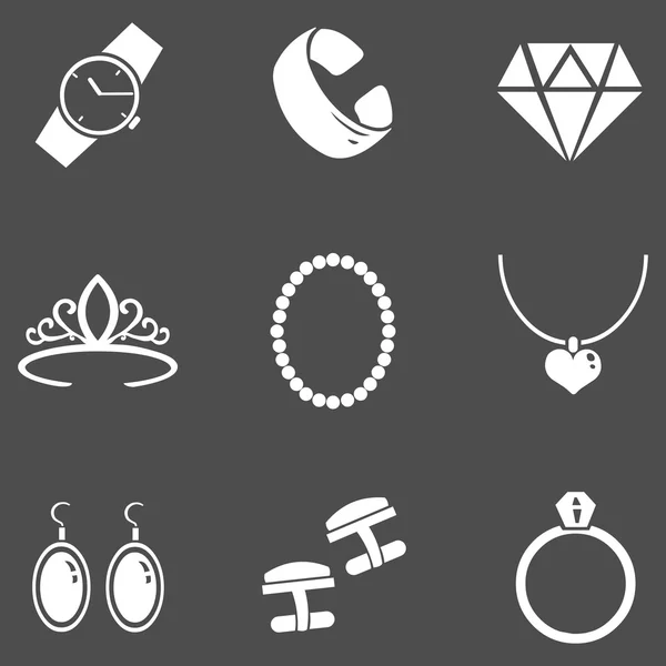 Sieraden pictogrammen — Stockvector