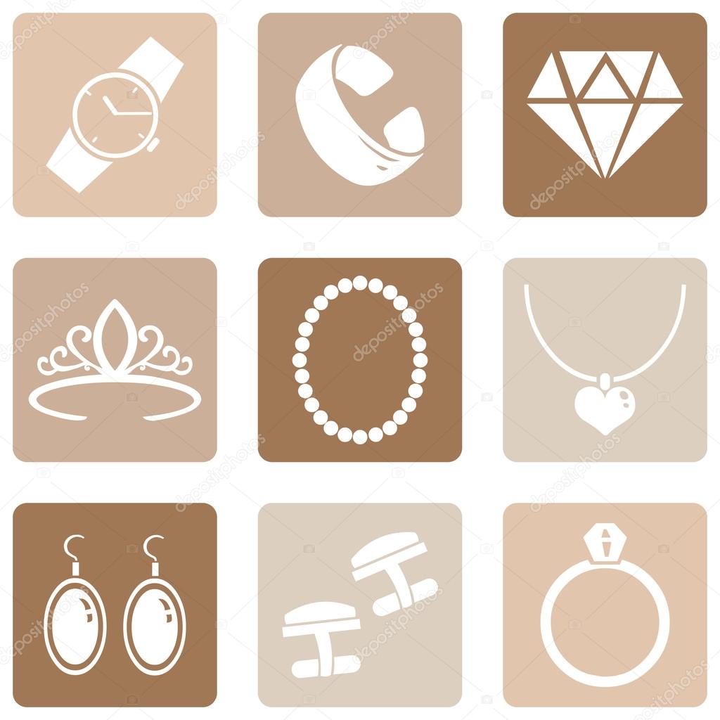 Vector Set of Jewellery Icons
