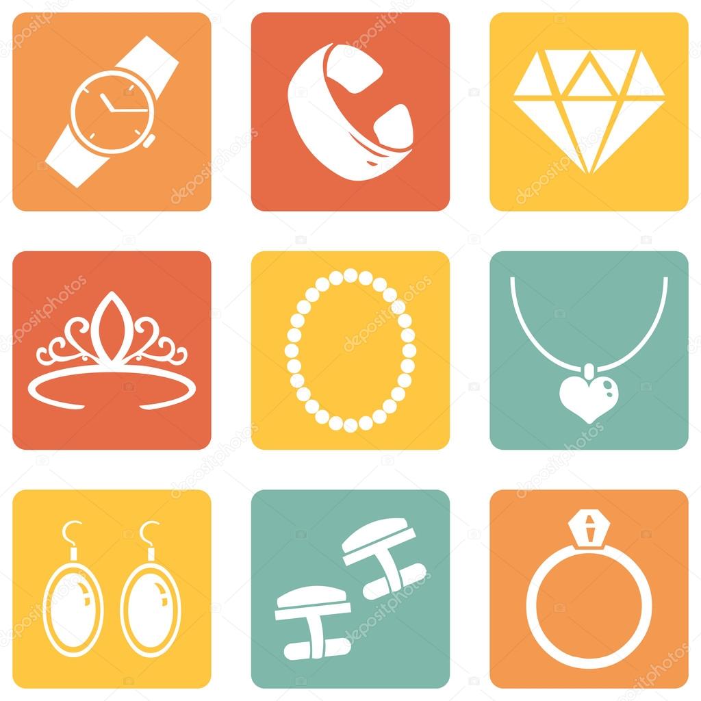 Vector Set of Jewellery Icons