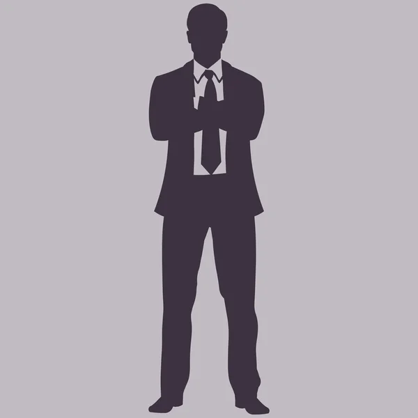 Silhouette of Business Man. — Stock Vector