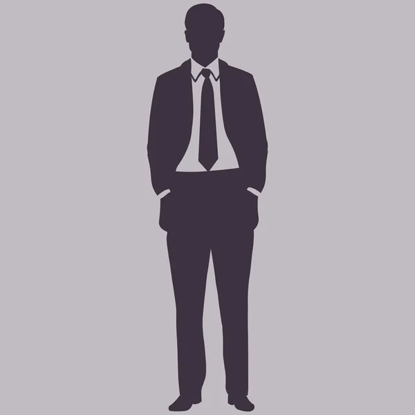 Silueta del hombre de negocios. — Vector de stock