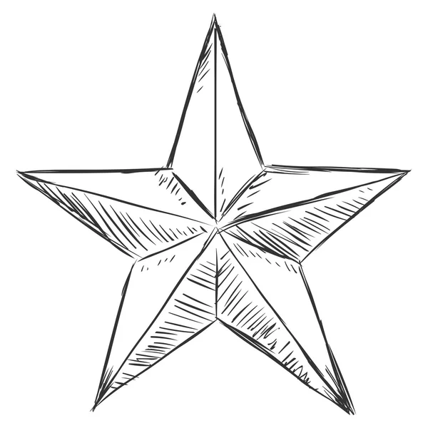 Schets Star — Stockvector