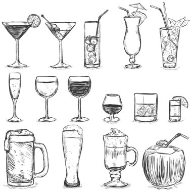 Cocktails and Alcohol Drinks clipart