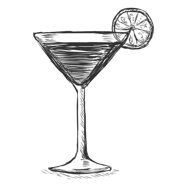 Cocktail mit Limette — Stockvektor