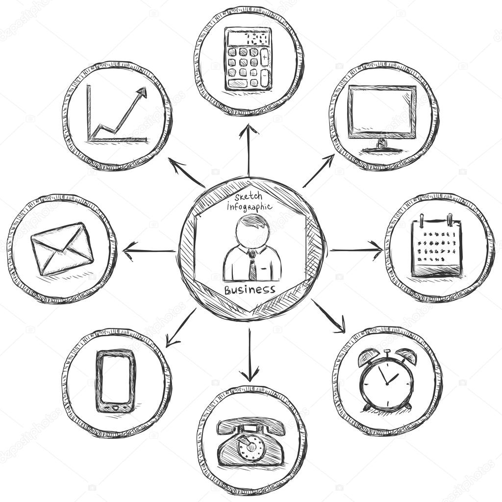 Sketch Business Infographic Template