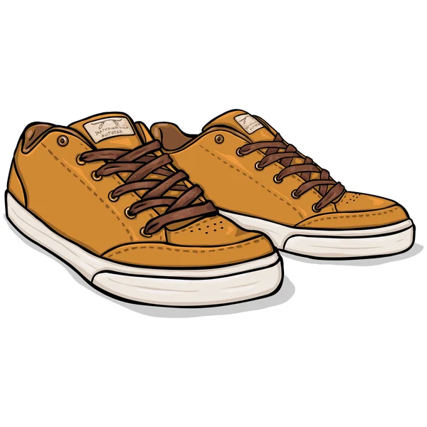 Brown Skaters sapatos — Vetor de Stock