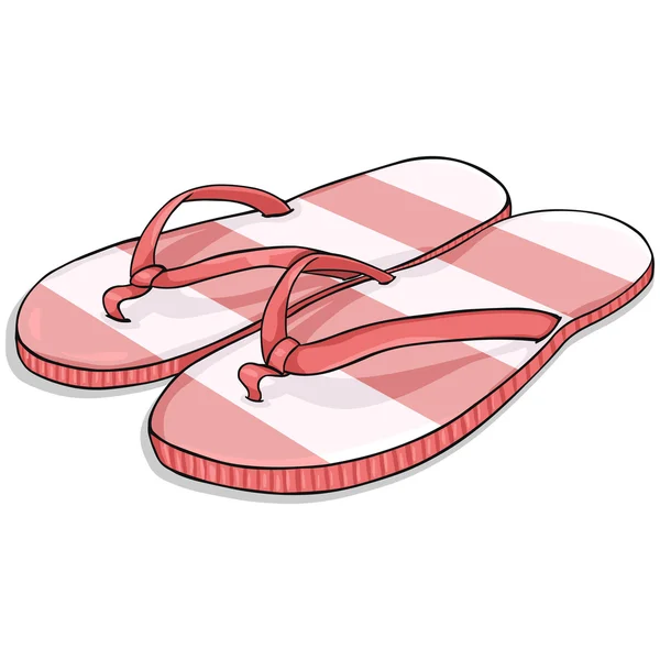 Zapatillas de playa — Vector de stock