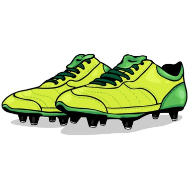 Cartoon  Soccer Boots clipart