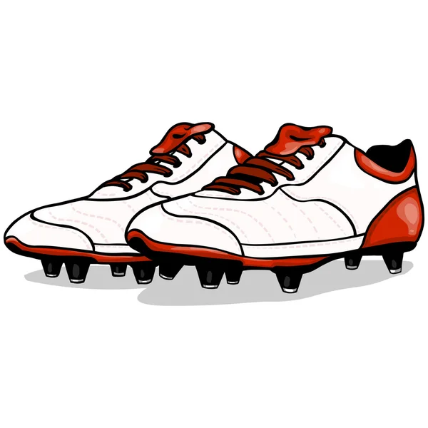 Botas de fútbol de dibujos animados — Vector de stock