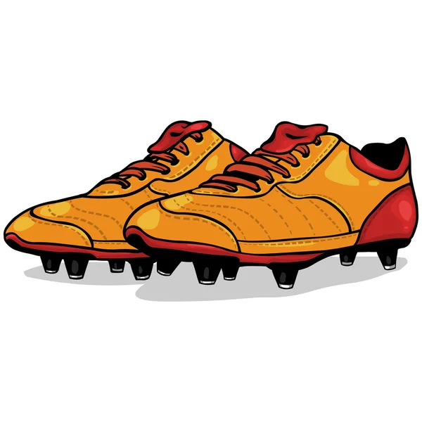 Botas de fútbol de dibujos animados — Vector de stock