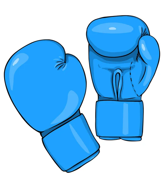 Blaue Boxhandschuhe — Stockvektor