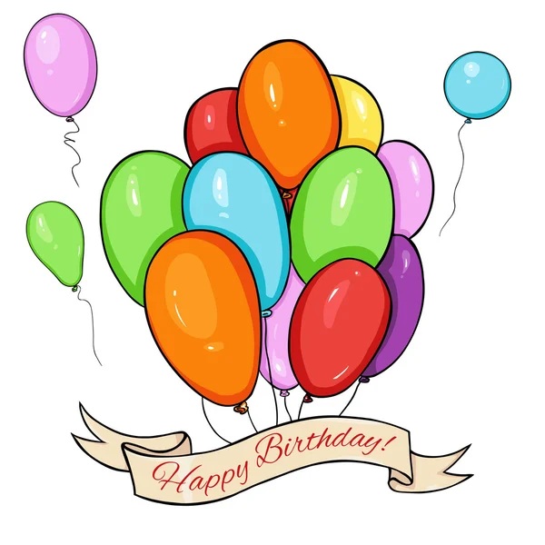 Buon compleanno vettoriale Greating Card . — Vettoriale Stock