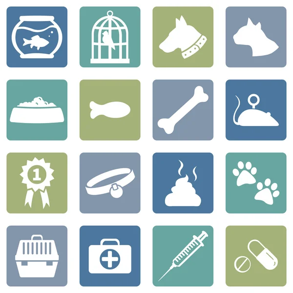 Set of Pets Icons — Stock Vector