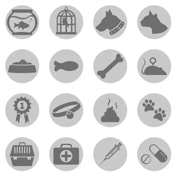 Conjunto de iconos de mascotas — Vector de stock