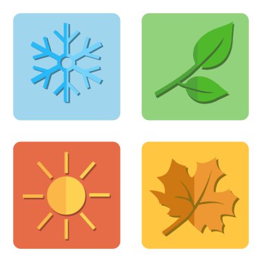 Set of Seasons Icons. clipart