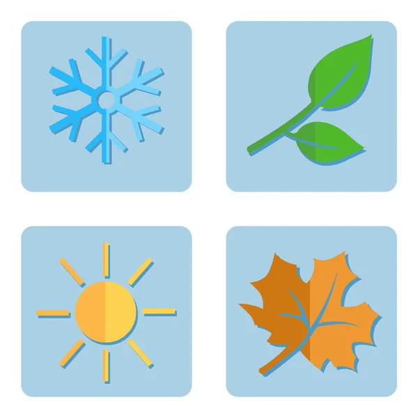 Set of Seasons Icons. — Stock Vector