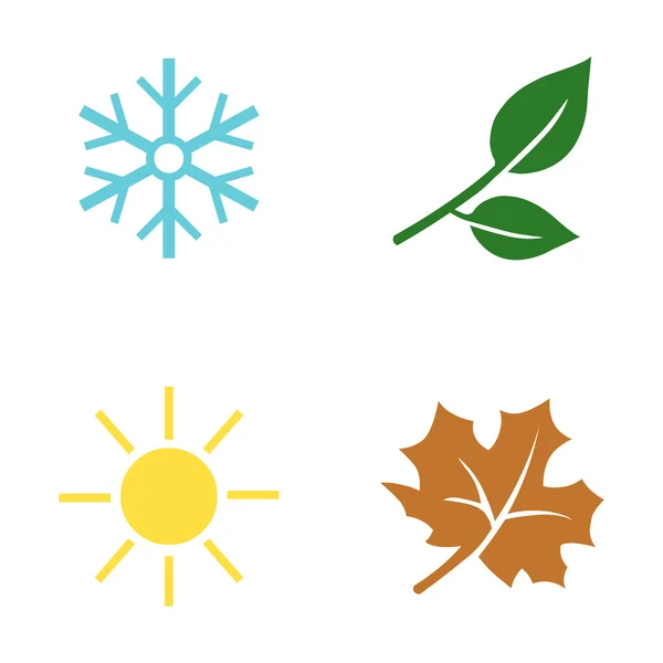 Ensemble d'icônes de saisons . — Image vectorielle