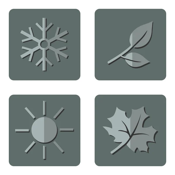 Set of Seasons Icons. — Stock Vector