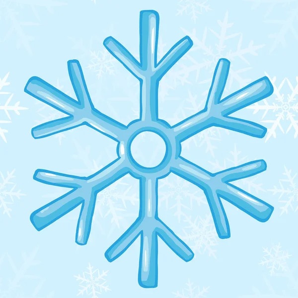 Blue Snowflake — Stock Vector