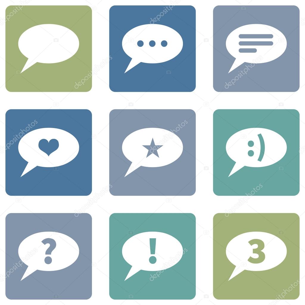 Vector Set of Bubbles Icons with Different Concepts