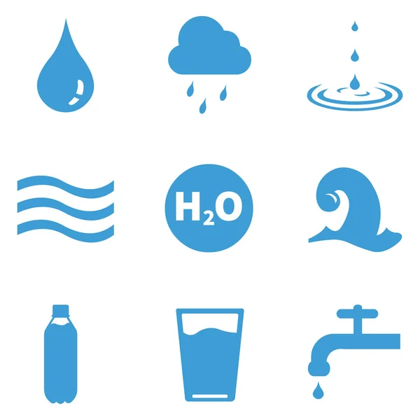 Iconos de agua — Vector de stock