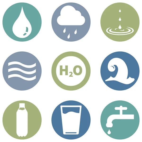 Иконы воды — стоковый вектор
