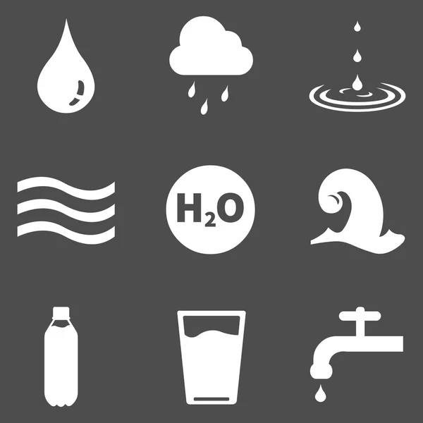 Iconos de agua — Vector de stock