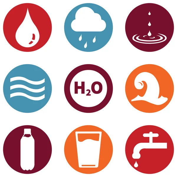 Water Icons — Stock Vector