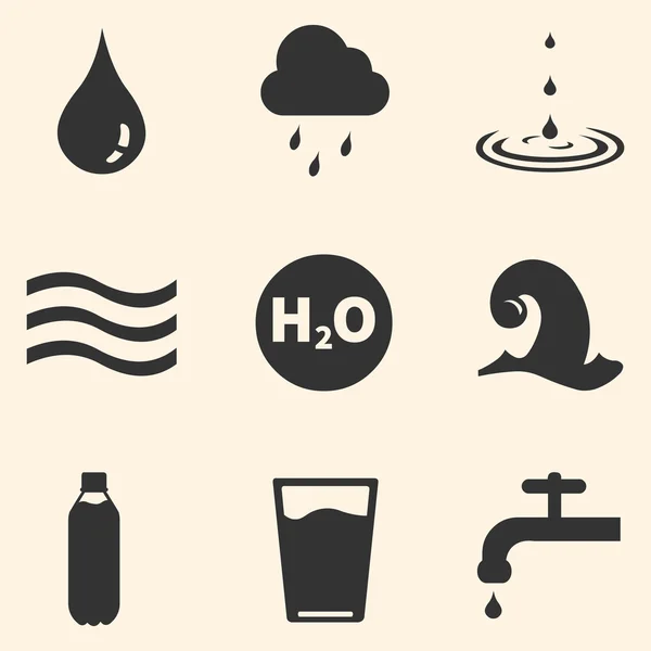 Water Icons — Stock Vector
