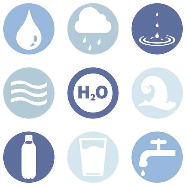 Iconos de agua — Archivo Imágenes Vectoriales