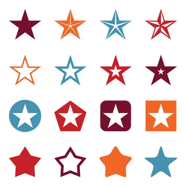 Star Icons — Stock Vector