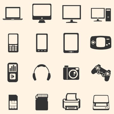 Digital Devices Icons clipart