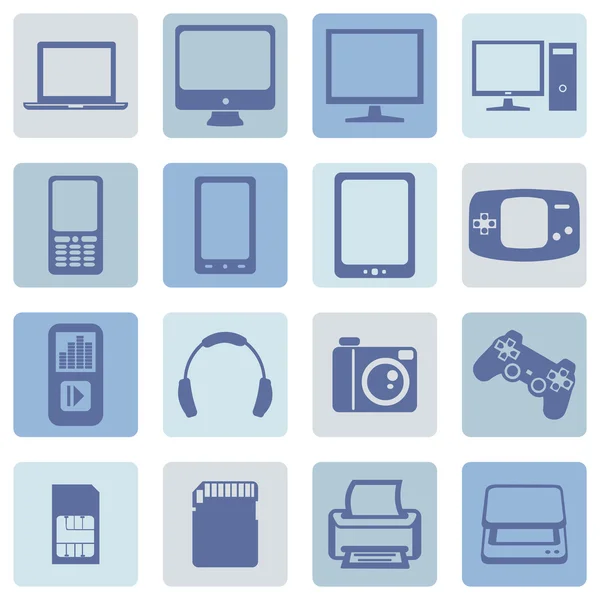 Digital Devices Icons — Stock Vector