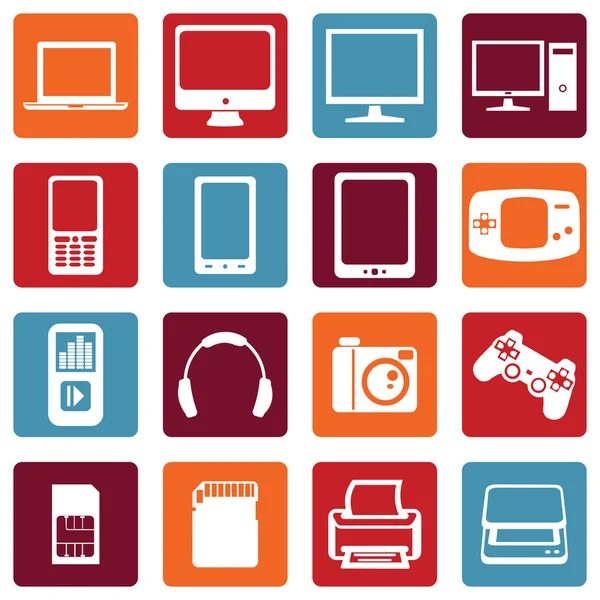 Digital Devices Icons — Stock Vector