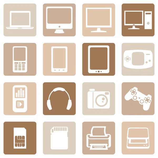 Iconos de dispositivos digitales — Archivo Imágenes Vectoriales