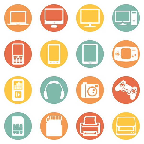 Digital Devices Icons — Stock Vector