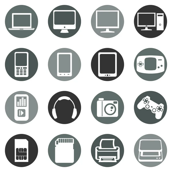 Digital Devices Icons — Stock Vector